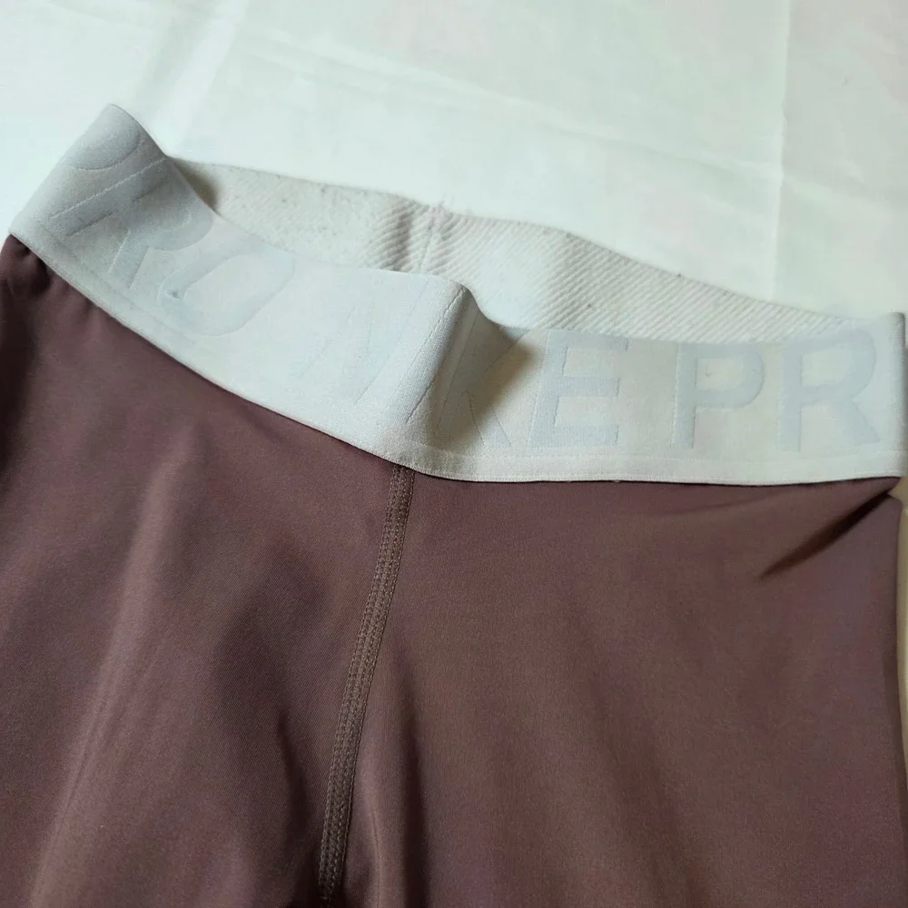 Nike Pro Dri-FIT Womens Mauve Mesh Panel Compression Leggings XS 445591-661173‎